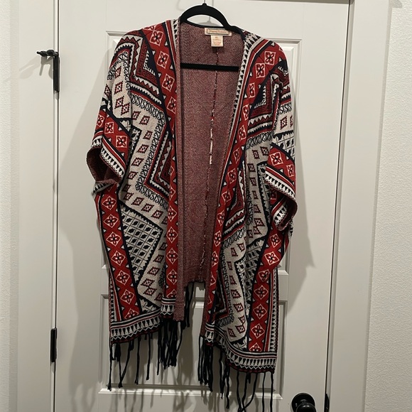 Aztec print shawl sweater vest - Picture 1 of 1
